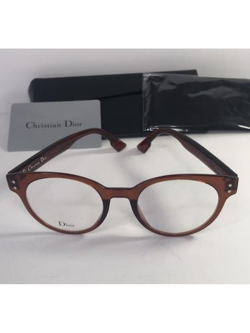 New - Dior Ladies Tortoise Aviator/Pilot Eyeglass Frames DIORCD3 - Picture 4 of 11
